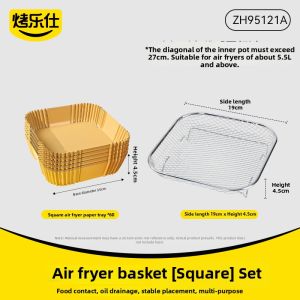 KAULUS | Stainless Steel Filter Drip Tray for Air Fryer
