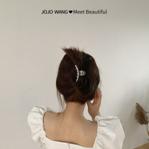 Back Kill ~ Normcore South Korea Ins Pearl Shark Clip Grip Large Hair Claw Fringe Hairpin Headwear