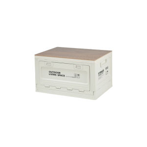 Outdoor Foldable Thicker Wood Top Storage Box
