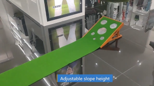 หญ้าเทียมฝึกชิปและพัตต์กอล์ฟ แบบโครงสร้างไม้ ปรับระดับความชันได้ (TL036) PGM Wood Golf Chip and Putt Practice Mat