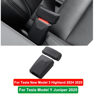 For Tesla Model 3 Y YL Juniper Highland 2025 2026 Seat Belt Safety Protector Cover Anti-scratch Protective Silicone Accessories