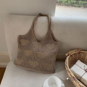 gumahus | Womens Large Capacity Rattan Bag Beach Vacation