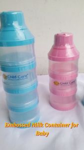3-4 Layers Embossed Milk Container for Baby | Newborn Baby Needs | Bliss Baby Stuff