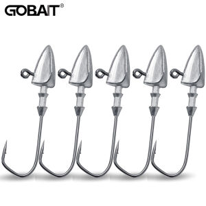 5pcs Metal Jig Head Hook 3.5g 10g 21g 35g Weight Crank Sharp Fishhook Gear Sinker Pesca Set Soft Lure Texas Rig Fishing Tackle