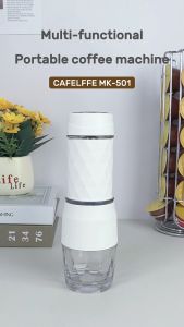 Cafelffe 3 In1 Hot/Cold Portable Coffee Machine Manual Espresso Maker For Capsule & Ground Hand Press Brewer Home Office Travel And Picnic