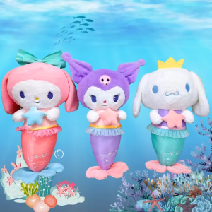 gấᴜ Bông Kuromi Melody Cinnamoroll Cosplay Tiên Cá Sanrio Đuôi Cá gối ôm cho bé gối ôm dài hình thú cute K4T2
