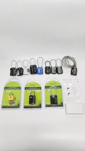 SG Compli 3-Digit Combination Cable Luggage Lock - Secure Travel Gear Durable Steel & Zinc Alloy