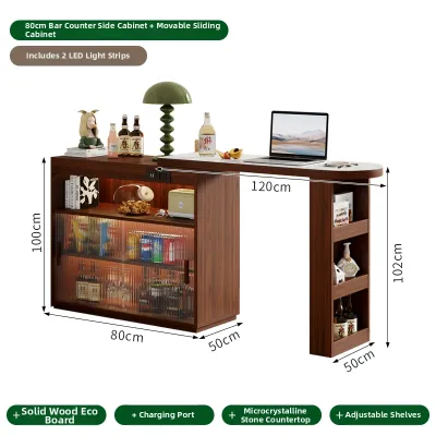 Coffee Bar Storage Cabinet Space Divider