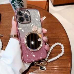 Phone Case For Apple iPhone 16 15 14 13 12 Pro Max Plus Min Luxury Mirror Soft Shockproof Back Cover