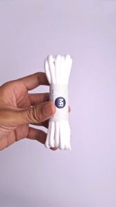 MR Shoelaces OP02 Putih (White ) Tali Sepatu Polyester Oval 5mm - Panjang Tali 80cm 90cm 100cm 120cm 130cm 150cm 180cm 200cm untuk Sneakers Olahraga - Premium Shoelace