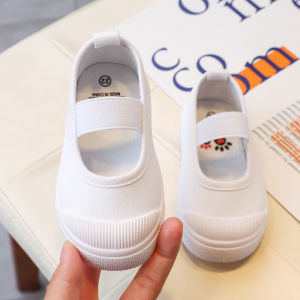 Breathable White Canvas Shoes for Girls and Boys