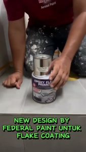 FULL SET (1L PRIMER/1L CLEAR / FLAKE / FREE TOOLS ) Epoxy Colour Flake Coating Toilet Floor Tile Leaking Waterproof P99