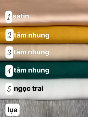 Vải lụa satin mềm rũ giãn nhẹ may không cần lót