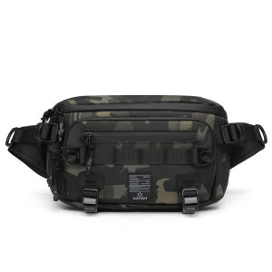 OZUKO Fashion Men Waterproof Waist Bag Outdoor Sports Sling Chest Bags Tactical Fanny Pack Male Teenager Quality Crossbody Bag