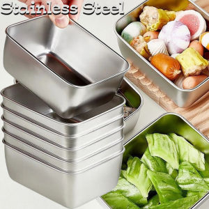 316 Thép Không Gỉ Tủ Lạnh Tươi Giữ hộp đựng có nắp Thực Phẩm Cấp trái cây và rau Salad Kín Thực Phẩm Lưu Trữ Container Rò Rỉ Bằng Chứng Hộp Ăn Trưa đặt được trong lò vi sóng