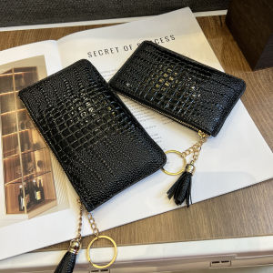 Long Wallet Womens Multi-Card Slot Coin Purse Handheld Money Clip Fashion Handbag Mobile Phone Bag Leather PU Zipper Closure