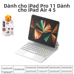 Bao Da Bàn Phím Magic Keyboard Cho iPad Air 11 13 M2 M3 Pro 11 12.9 Thế Hệ 3 4 5 6 10 11 A16 2025 - Vỏ Từ Tính Có Bluetooth Bàn Phím Cảm Ứng Đèn Nền Cổng Type-C