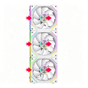 K4 Building Block Wireless Splicing Chassis Fan ARGB Temperature Control Sea View Room Computer Cooling System