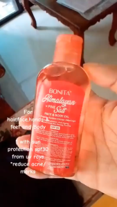 Bonita Himalayan Pink Salt Face and Body Oil with SPF 30 Korean Citron Collagen Moringa | Organic