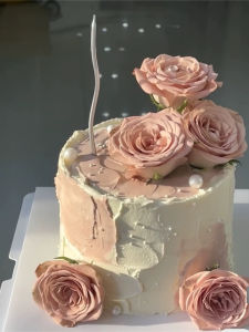 Korean Style Ins Goddess Birthday Cake Model Decor Cardiocal Flowers Simulation Cake Home Decoration Artificial Fruit Flowers