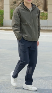 LJPNK Men’s Thin Hooded Jacket for Outdoor Hiking – Military Look Water-Resistant Fashion Windbreaker for Teen Boys