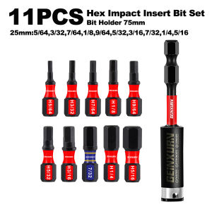 Geinxurn 1In S2 Hex Bits With Extension Holder Motorcycle Repair Tools&Suitable for Motorcycle Maintenance