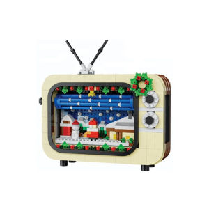Christmas Gifts Snowy Scene Tv Micro Building Blocks Toy Set Small Particle Bricks Block Childrens Toys Gifts Party Home Decor