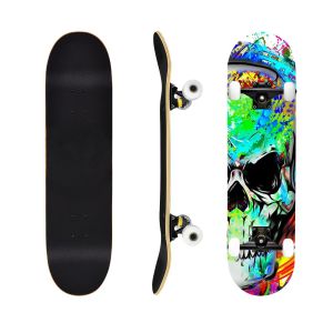Professional Beginner Adult 31 inch Maple Double-Kick Skateboard