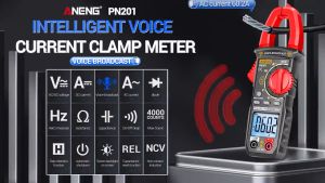 【GlobalTools】ANENG PN201 คีมดิจิตอลมัลติมิเตอร์ 4000 นับ NCV แอมป์มิเตอร์เครื่องทดสอบแรงดันไฟฟ้า 600A AC / DC