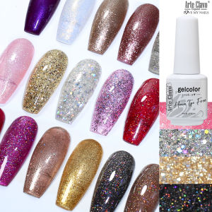 Arte Clavo Glitter UV Gel Nail Polish Sequin Series Colorful Gel Nail Polish 8ml Soak Off UV Gel Varnish Nail Art Gel Polish DIY