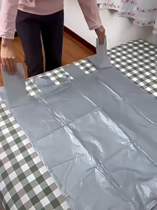 ถุงพลาสติกขนาดใหญ่ (มีหูหิ้ว) - หลายขนาด เหนียวทน 10 ชิ้น สำหรับใส่ผ้า/เก็บของ/ย้ายบ้าน/แม่ค้า G2950