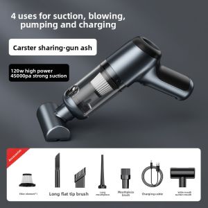 HELLOLEIBOO | Car Mounted Handheld Vacuum Cleaner Wireless Charging High Suction Power Miniature Vehicle Household Small Strong Suction