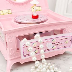 Amazthing Pink Jewelry Music Box with Ballerina Dancer and Light | Kids Birthday/Christmas Gift 首饰音乐盒