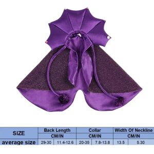 Cat Halloween Costume Comfortable Cat Wizard Outfit Witch Dog Costume Cat Cloak Witch Hat Halloween Dog Cloth For S/M Cats Dogs