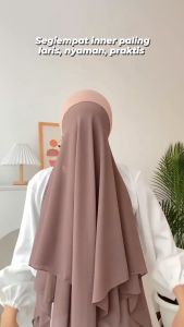 Jilbab Segiempat Inner 2 In 1 Pollycoton Premium | Hijab Instan Segitiga | Bellasquare Plus Inner - Bahan Lembut dengan Pilihan Warna Banyak