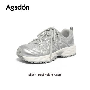 Agsdon | Breathable Mesh Smaller Foot Look Thick Sole Womens Dad Shoes Sneakers