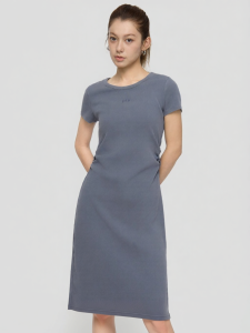 Gap | Summer Embroidered Waist-Cinching Round-Neck Short-Sleeve Dress