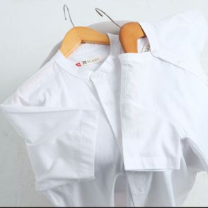 ( Qiyas Series By Kaaf ) Koko couple ayah dan anak white series/ Koko couple ayah dan anak lengan pendek murah/ Koko Couple Basic putih dewasa dan anak