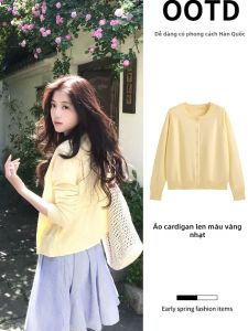ZUKUN | Áo Khoác Cardigan Knit Mới Mùa Xuân Nhẹ Nhàng