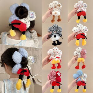 Mickey Mouse Butt Large Elastic Hair Ties Girls Childrens Hair Accessories Bun Headbands Fashionable Korean Style Hair Bands