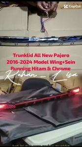 TERBARU… TRUNKLID TRUNK LID ALL NEW PAJERO SPORT 2016 2017 2018 2019 2020 2021 2022 2023  2024 UP MODEL WINGS SAYAP HITAM CHROME