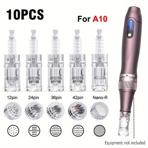 10Pcs Cartridges Microneedling Pen Needles 12/24/36/42 Pin Nano 0.25mm For Derma Pen Dr Pen A10