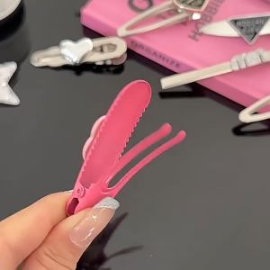 Bestella💗Set Jepitan Rambut Jantung Bintang Y2K Jepitan Duckbill Logam Gaya Manis Keren untuk Poni Gadis