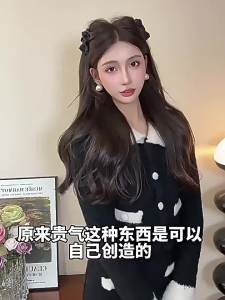 [TL]Black White Red Bow Small Hair Claw Clip For Women Girls Forehead Bang Side Clip Styling