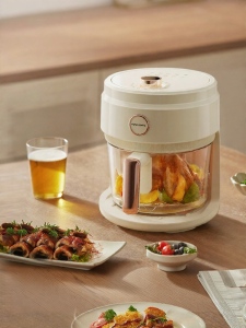 APIXINTL | Home Use Air Fryer with Transparent Glass and Knob Control 4L