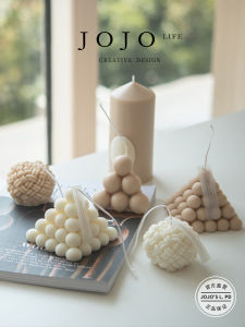 Creative Geometric Shaped Decorative Aromatherapy Candle Mr. Grocerys PD. Yarn Ball Ornament Indoor Home Decor Accessory