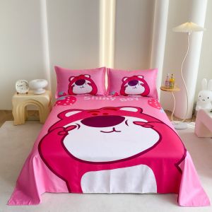 Dansunreve Disney Tấm giường đơn Dâu Tây giường đôi lớn Bảo Vệ Superking Doraemon Gối Da Thân Thiện Phim Hoạt Hình Trường Hợp