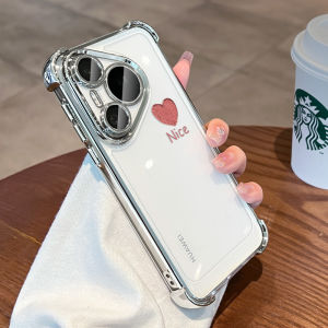 เคสโทรศัพท์ซิลิโคนใสสำหรับ Huawei Pura80Pro P70pro พร้อมกระเป๋าสะพายแบบใหม่พร้อมสายรัดสำหรับผู้หญิงระดับไฮเอนด์