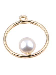 Pearl Pendant Alloy Snowflake round Square Ear Jewelry Material DIY Accessories Fashionable Jewelry Components by Jiaoran