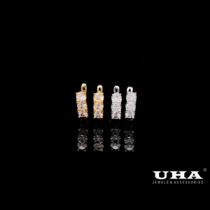 B1557 Bông tai đính đá CZ cao cấp sáng lấp lánh uha